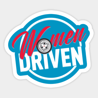 Women Driven Logo in white Large print Sticker